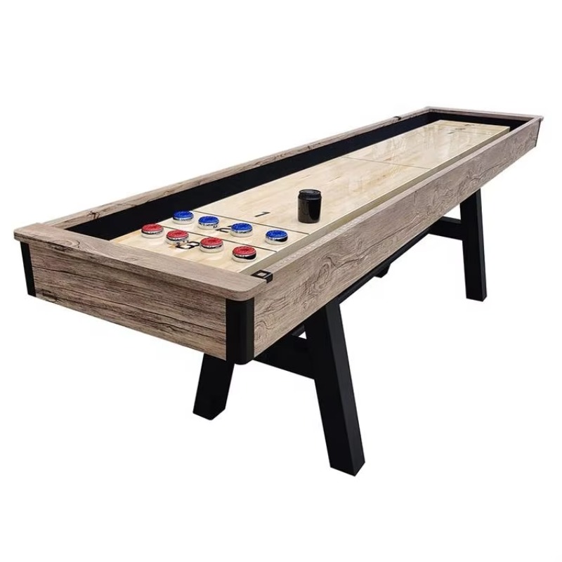 Outdoor Games For Kids - โต๊ะเกมชัฟเฟิลบอร์ดแบบพกพาขนาด 9 ฟุต สำหรับเด็กและผู้ใหญ่ เล่นได้ทั้งในร่มและกลางแจ้ง เหมาะสำหรับห้องเล่นเกมในครอบครัว