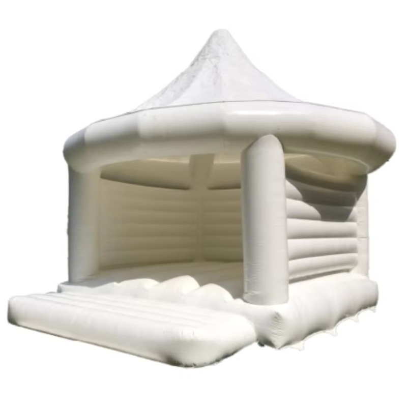 Outdoor Games For Kids - บ้านลมสีขาวสำหรับงานแต่งงาน ของเล่นกลางแจ้งสำหรับเด็ก ปราสาทลมสำหรับเด็ก อุปกรณ์จัดงานเล่นเกม ลูกบอลฟองสบู่