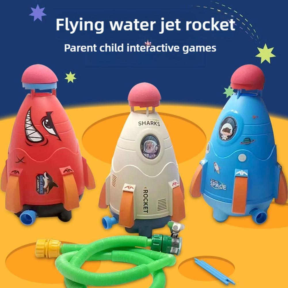 Kids Outdoor Water Sprinkler - Rocket Launcher ของเล่น Rocket Water Sprinklers