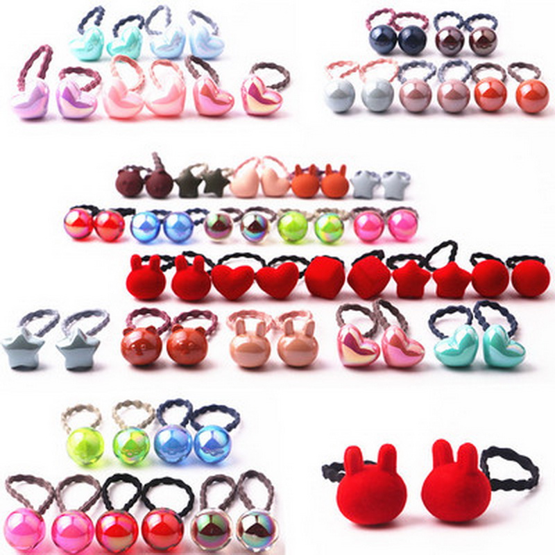 Kids Outdoor Dome - 10ชิ้น/ล็อตเด็กอุปกรณ์เสริมผมหวานลูกอมสีเด็กผมผูกเชือก Ball Hairbands หญิงผมขายส่ง