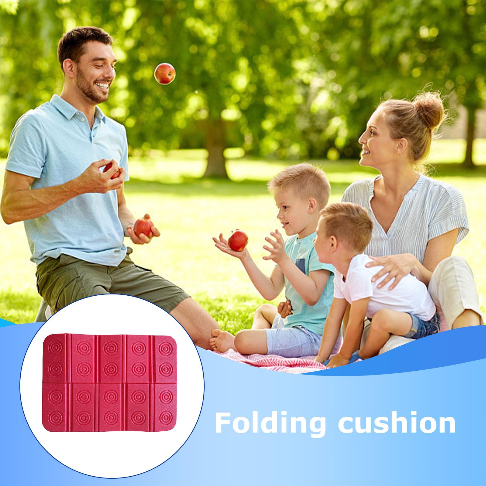 Kids Outdoor Floor Cushions - เบาะนั่งพับได้สำหรับตั้งแคมป์กลางแจ้ง, เสื่อปูพื้นกันน้ำแบบพกพา, แผ่นรองน้ำหนักเบาแบบพับได้สิบทบสำหรับกิจกรรมกลางแจ้ง
