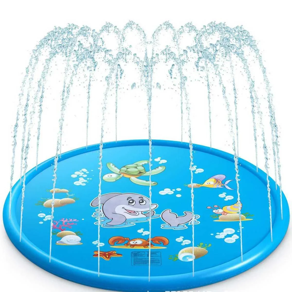 Kids Outdoor Water Sprinkler - ของเล่นเด็กกลางแจ้งขนาด 100/170 ซม. ของเล่นเป่าลมรูปวงกลมสำหรับเด็ก สระน้ำเล่นสาดน้ำ แผ่นรองพรมพ่นน้ำสำหรับสนามหญ้า