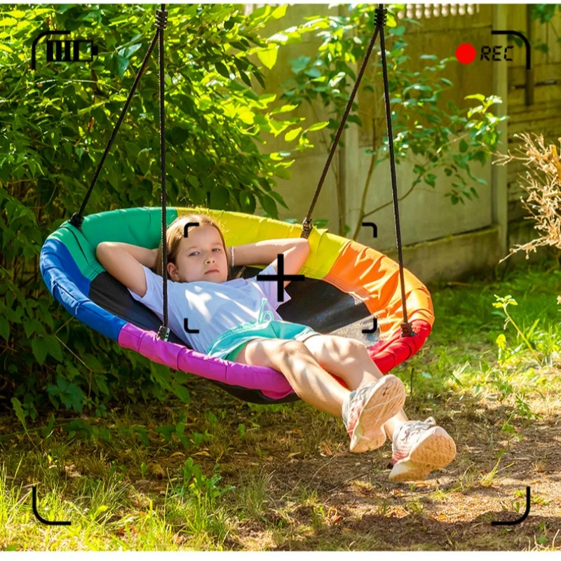 Kids Outdoor Hammock - เปลญวนสำหรับสวน ใช้ได้ทั้งในบ้านและนอกบ้าน สำหรับเด็ก เก้าอี้โยกแบบแขวน ทำจากผ้า Oxford