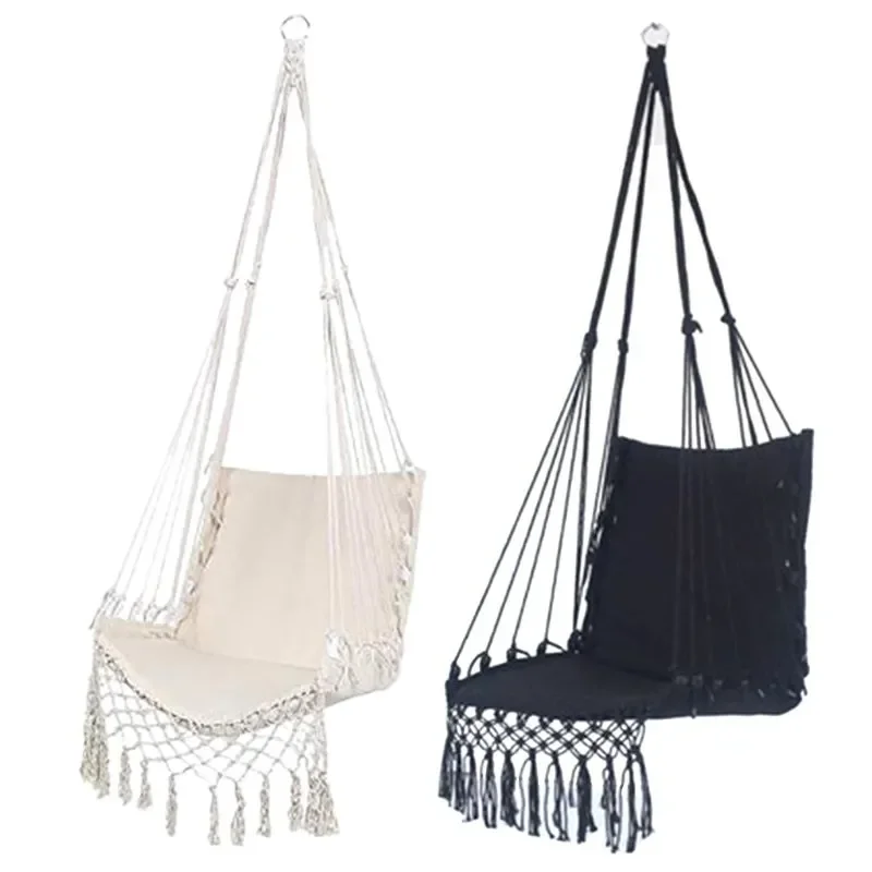 Kids Outdoor Hammock - เปลญวนสำหรับใช้ในร่มและกลางแจ้ง เก้าอี้เปลญวนแบบแขวนเชือก ปลอดภัย เหมาะสำหรับสวน พักผ่อน เล่นสนุก