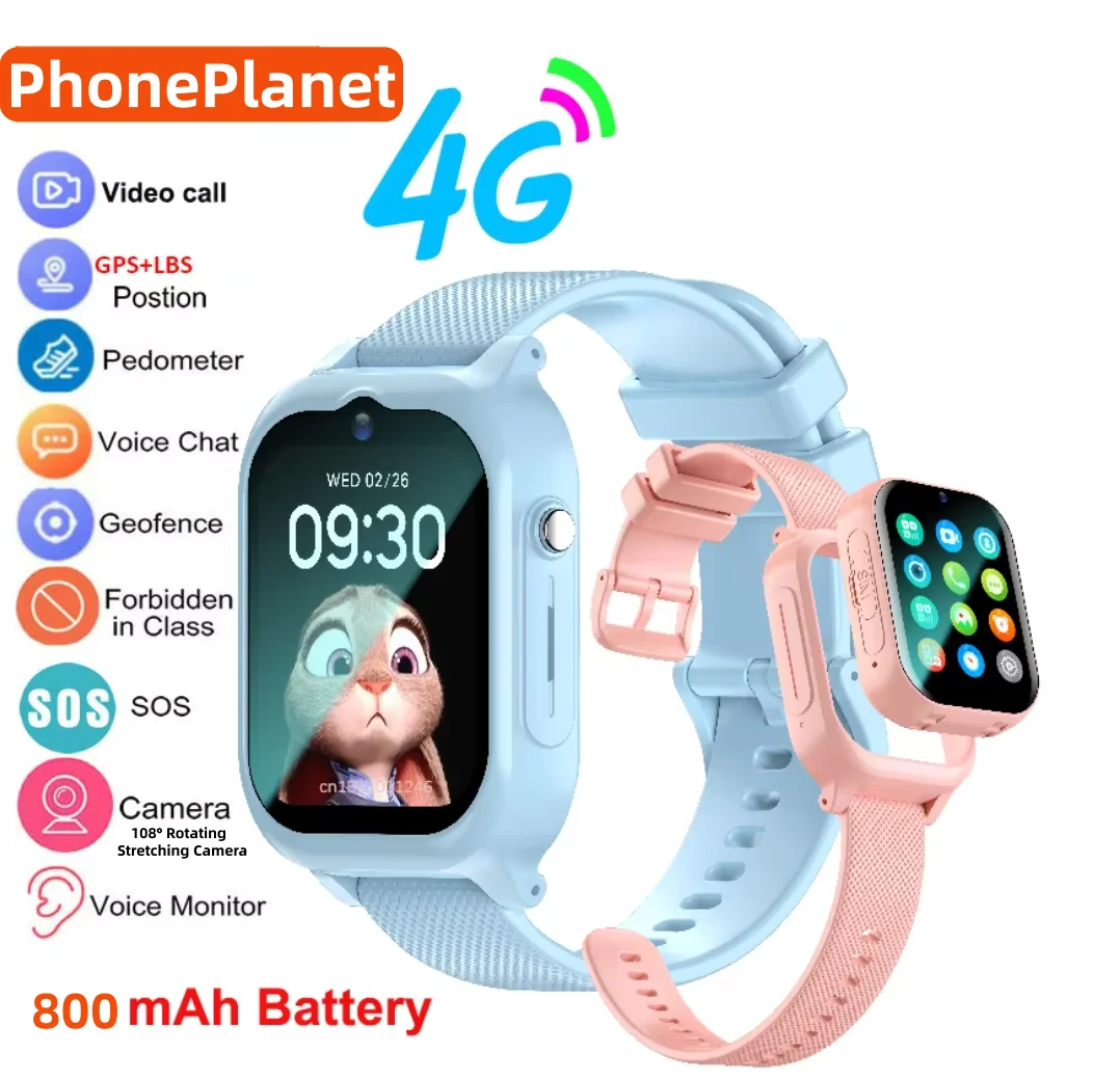 Kids Outdoor Videos - นาฬิกาสมาร์ทวอทช์เด็ก 4G พร้อม GPS SOS วิดีโอคอล