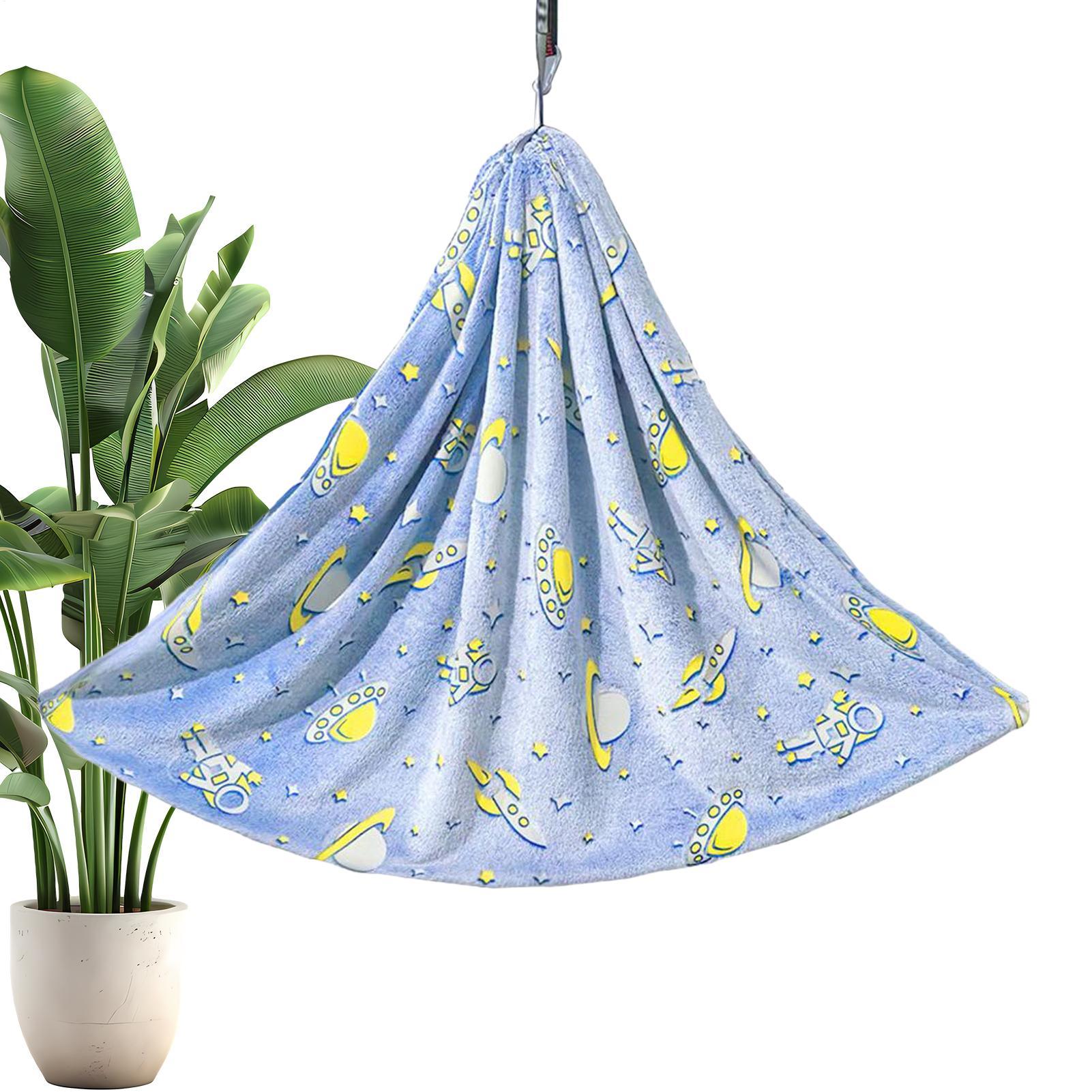 Kids Outdoor Hammock - เก้าอี้สวิงเด็ก เก้าอี้เปลญวนเรืองแสงในที่มืด ผ้าห่มนุ่มสำหรับเด็ก ใช้ได้ทั้งภายนอกและภายในบ้าน ห้องนอนเด็ก และการเดินทาง