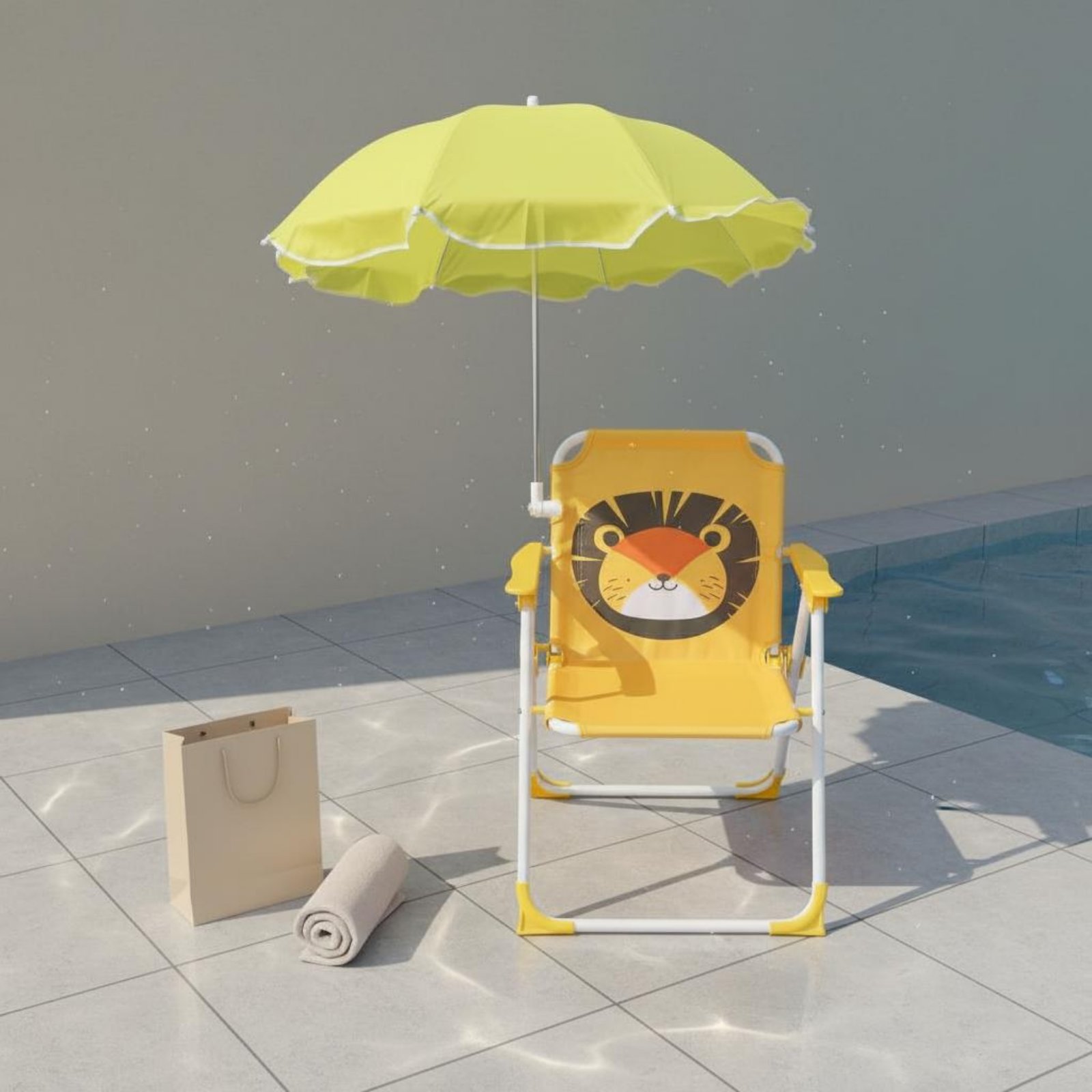 เก้าอี้ชายหาดสำหรับเด็กกลางแจ้ - Kids Outdoor Umbrella Chair บทวิจารณ์และราคา