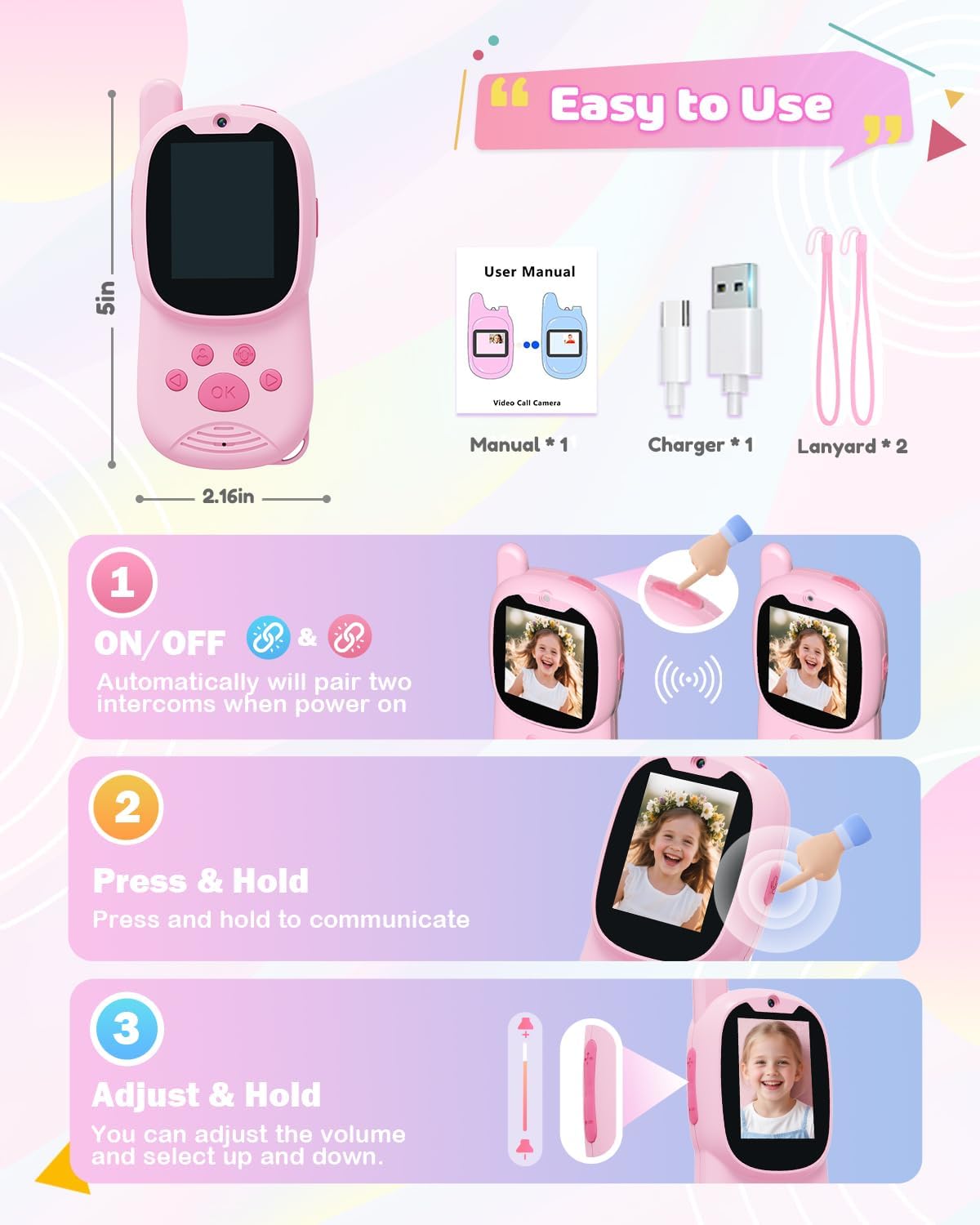 วิทยุสื่อสารแบบ 2 ชิ้น พร้อมจอ - Kids Outdoor Videos บทวิจารณ์และราคา