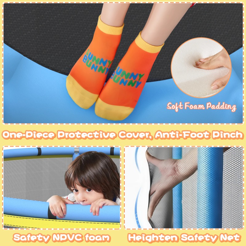 แทรมโพลีนเด็กเล็ก 5 ฟุต 8-in-1 - Kids Outdoor Hammock บทวิจารณ์และราคา