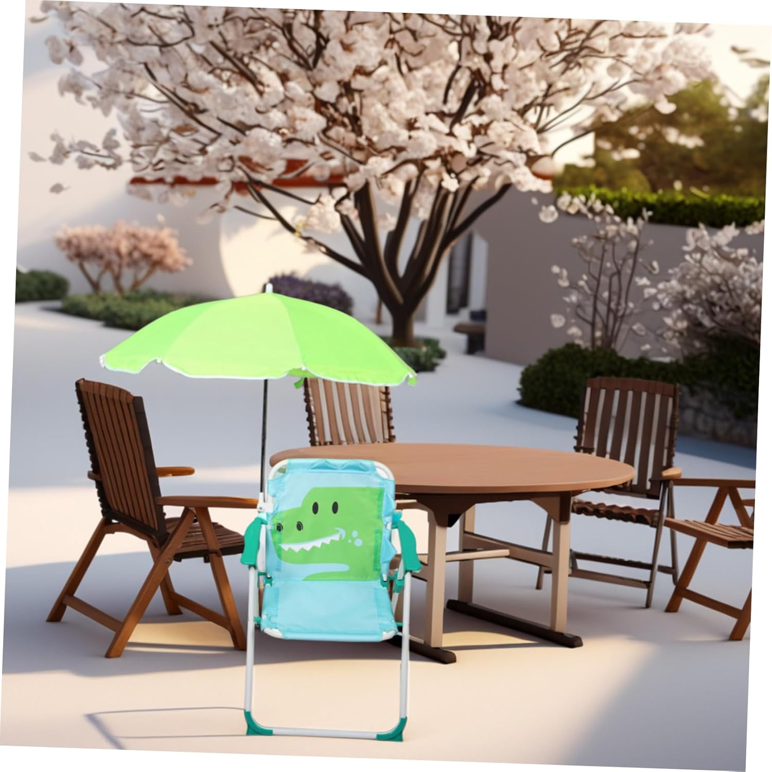 1 ชุดเก้าอี้ชายหาดพับพร้อมร่มเ - Kids Outdoor Umbrella Chair บทวิจารณ์และราคา