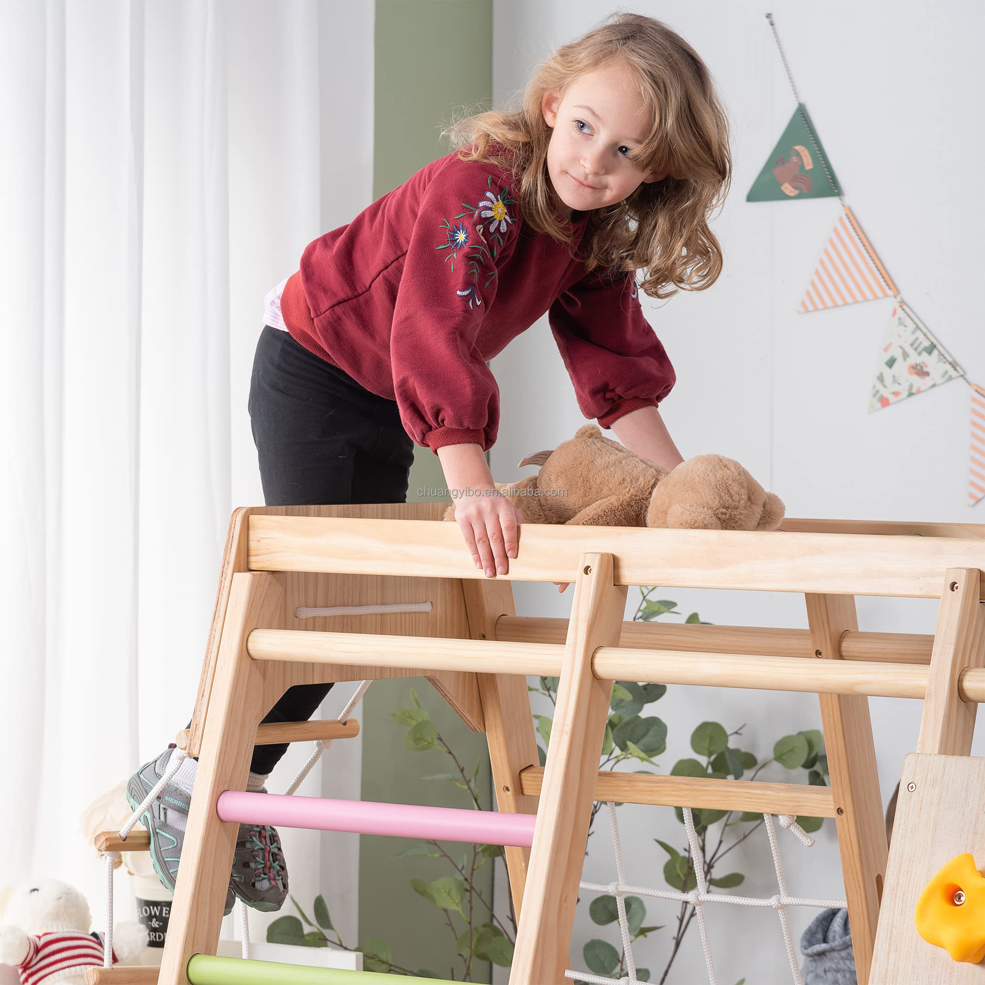 ผลิตภัณฑ์สวนสนุกผนังปีนเขา ชุด - Kids Outdoor Climbing บทวิจารณ์และราคา