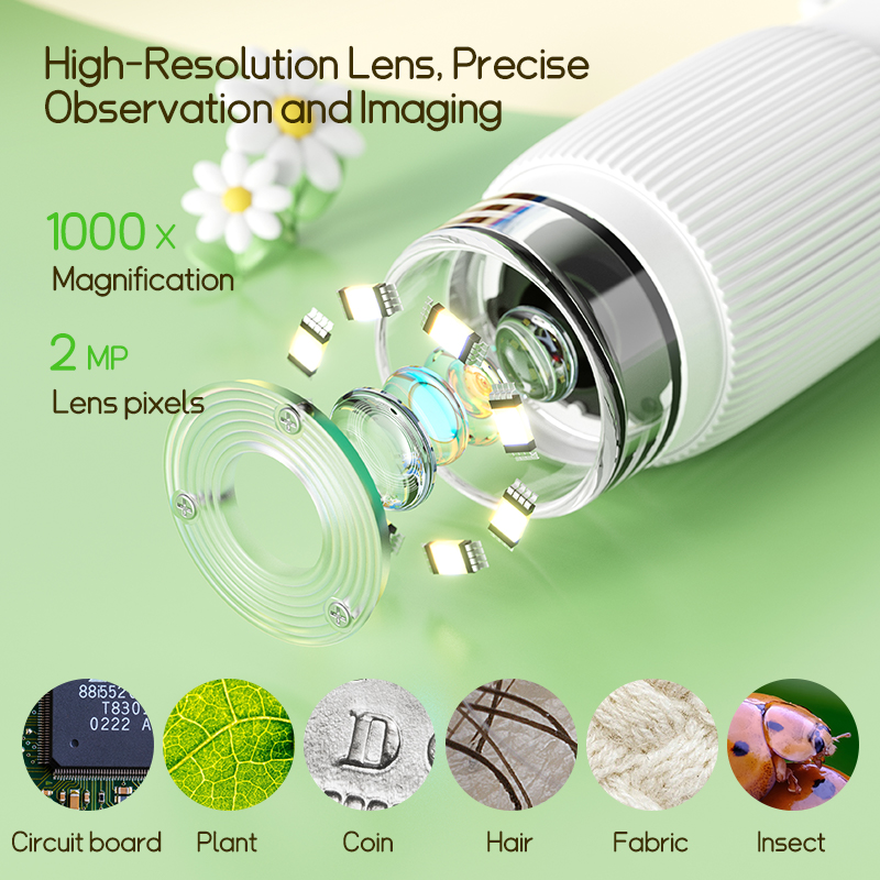 2.0 นิ้วกล้องจุลทรรศน์พ็อกเก็ต - Kids Outdoor Videos บทวิจารณ์และราคา