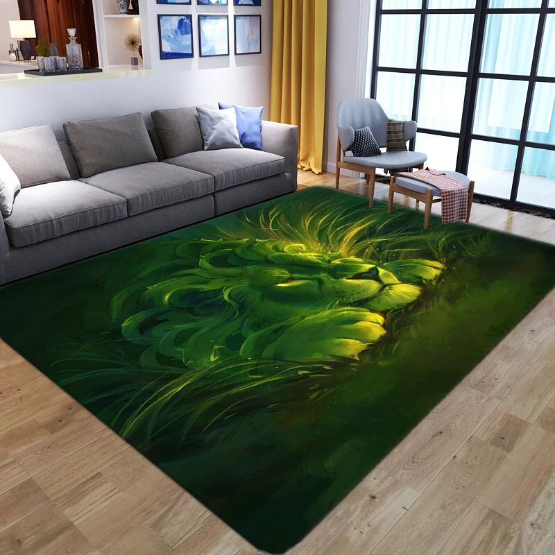 การ์ตูนสัตว์สิงโต 3D พรมห้องนั - Kids Outdoor Floor Cushions บทวิจารณ์และราคา