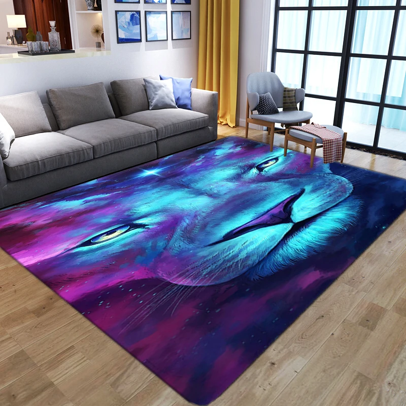 การ์ตูนสัตว์สิงโต 3D พรมห้องนั - Kids Outdoor Floor Cushions บทวิจารณ์และราคา