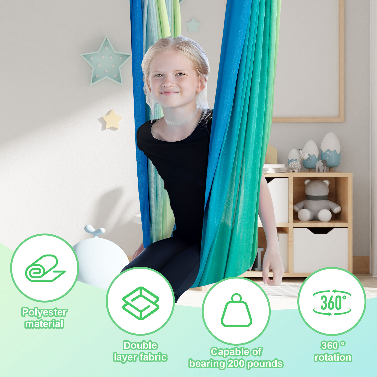 ชิงช้าประสาทสัมผัสสําหรับเด็ก  - Kids Outdoor Hammock บทวิจารณ์และราคา