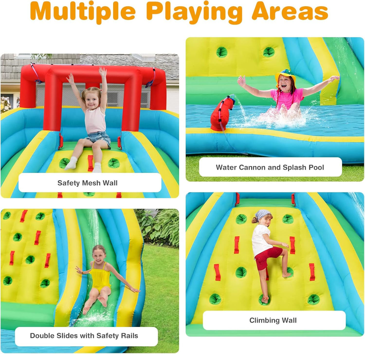 สไลเดอร์น้ำเป่าลมขนาดใหญ่สำหรั - Kids Outdoor Climbing บทวิจารณ์และราคา
