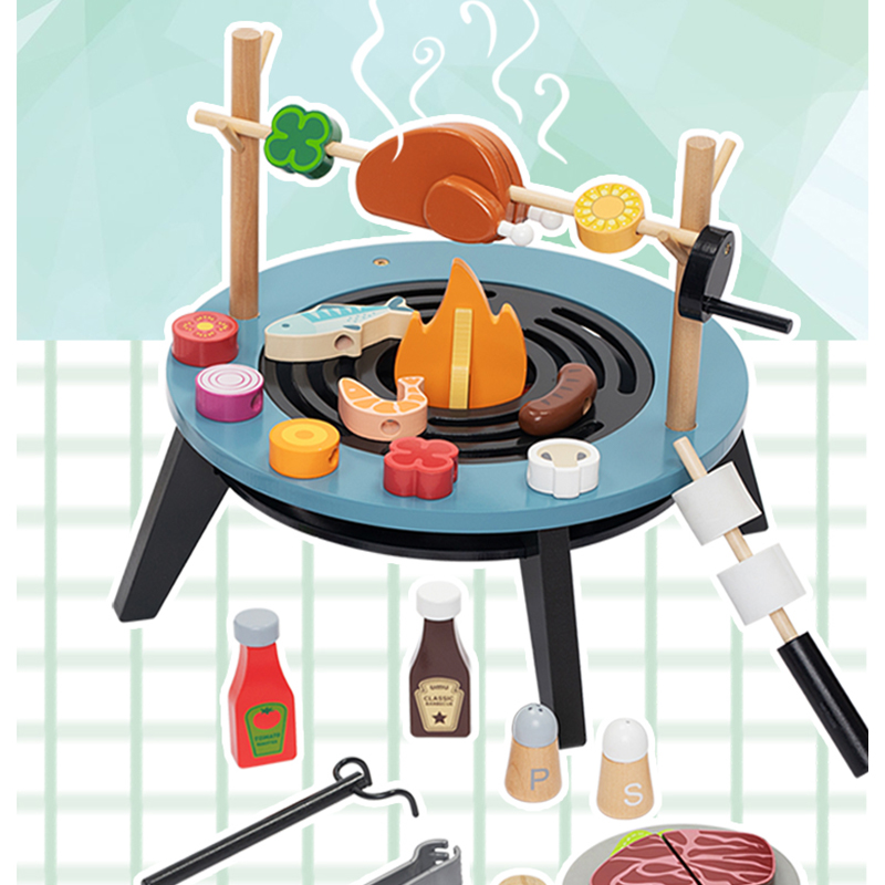 ชุดของเล่นบาร์บีคิวไม้สำหรับเด - Kids Outdoor Grill Set บทวิจารณ์และราคา