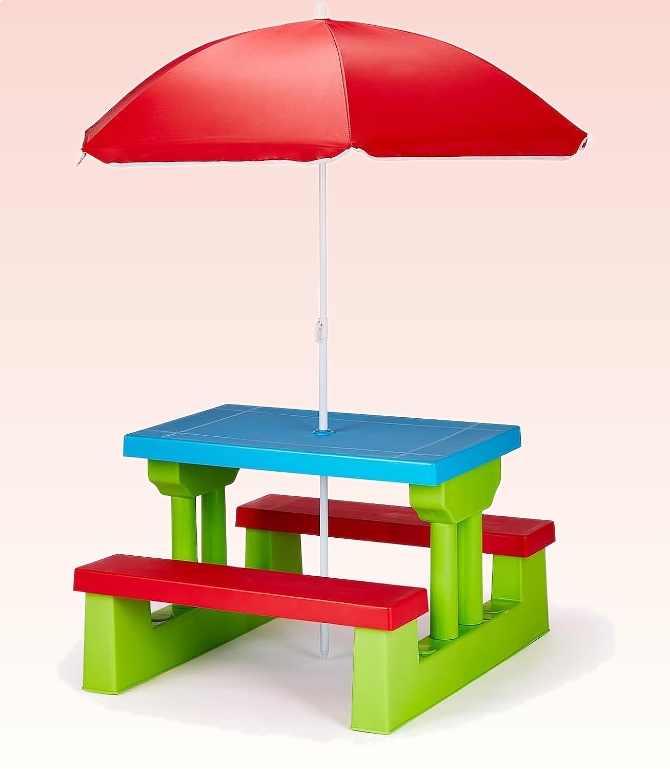 โต๊ะปิกนิกสำหรับเด็ก JOYMOR พร - Kids Outdoor Table With Umbrella บทวิจารณ์และราคา