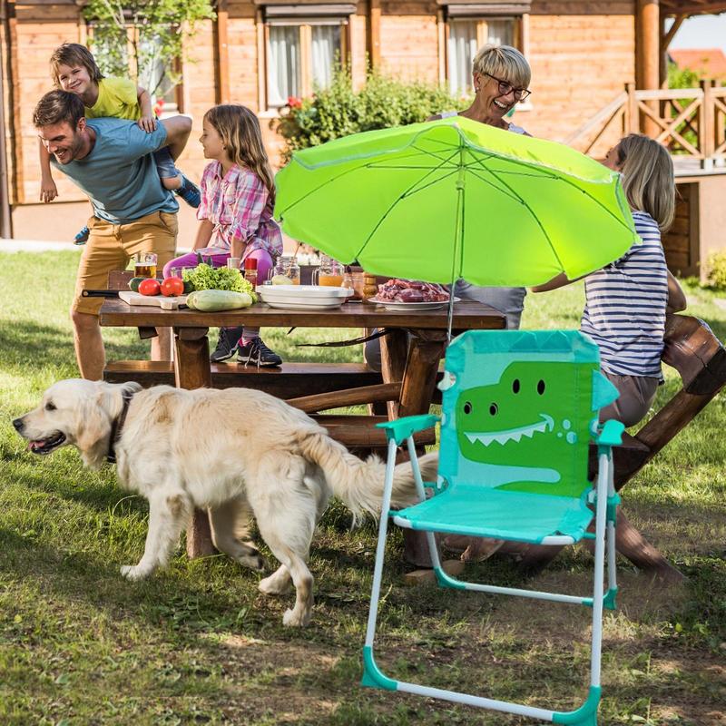 เก้าอี้ตั้งแคมป์สําหรับเด็กพร้ - Kids Outdoor Umbrella Chair บทวิจารณ์และราคา