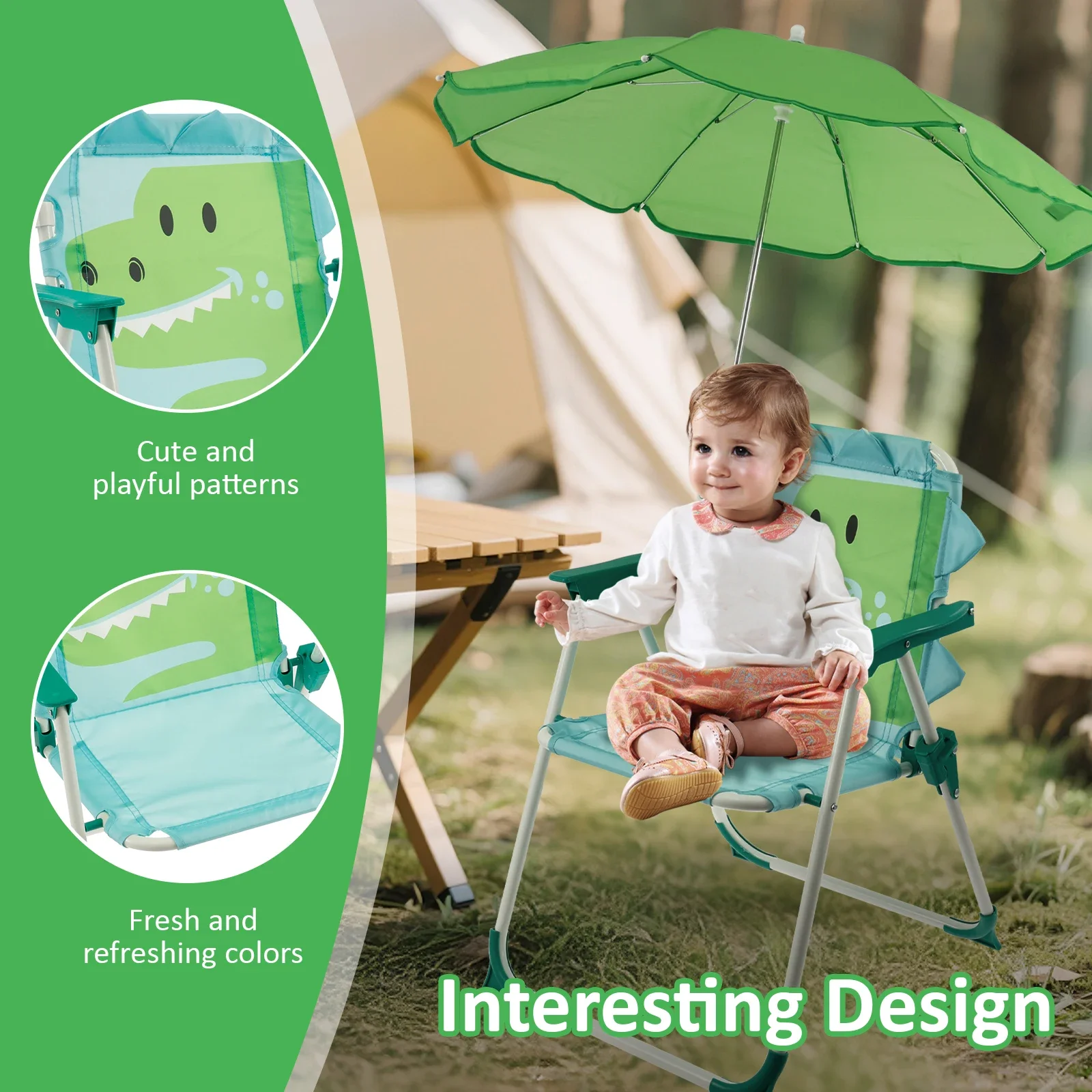 เก้าอี้ชายหาดพับได้สำหรับเด็กพ - Kids Outdoor Umbrella Chair บทวิจารณ์และราคา