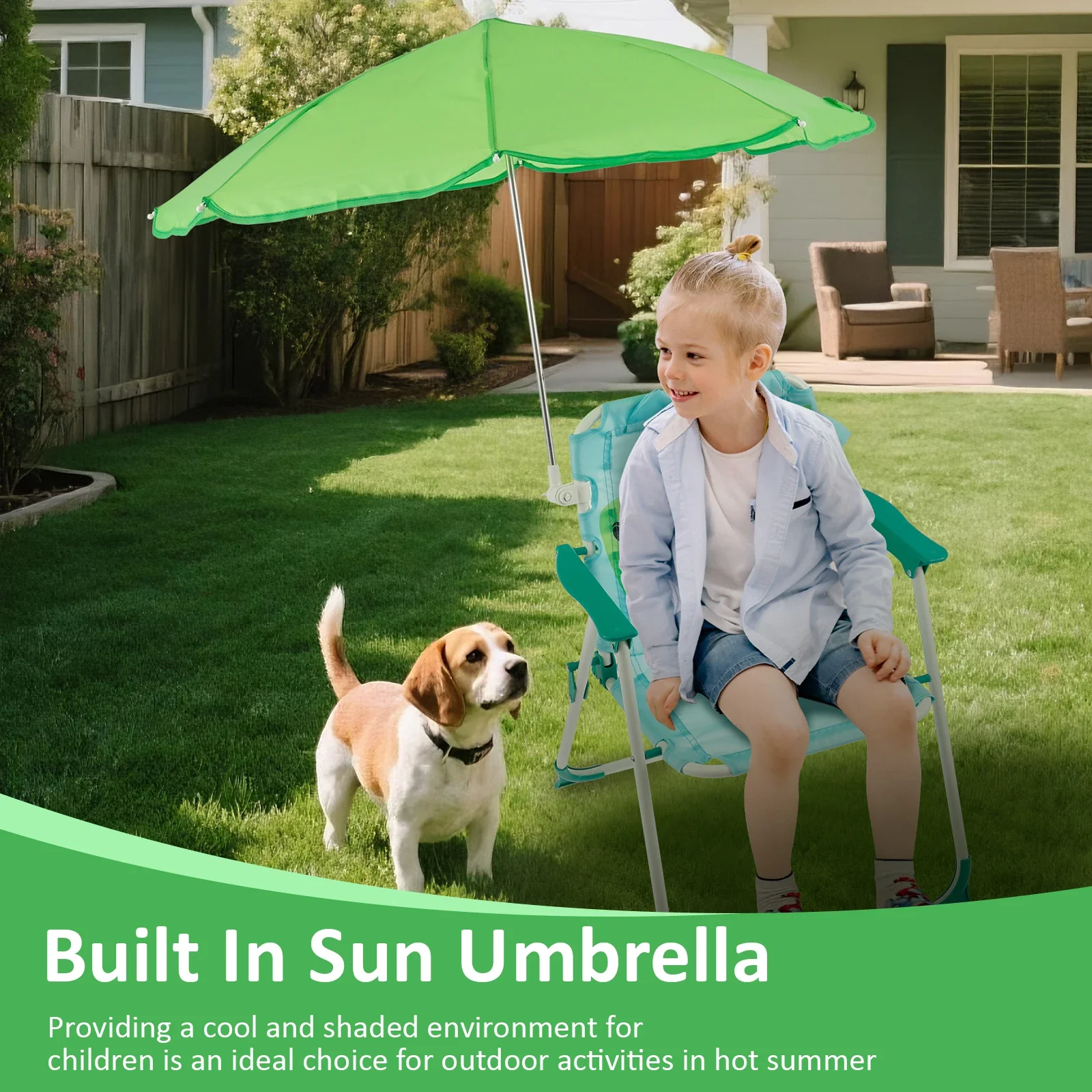 เก้าอี้ชายหาดพับได้สำหรับเด็กพ - Kids Outdoor Umbrella Chair บทวิจารณ์และราคา