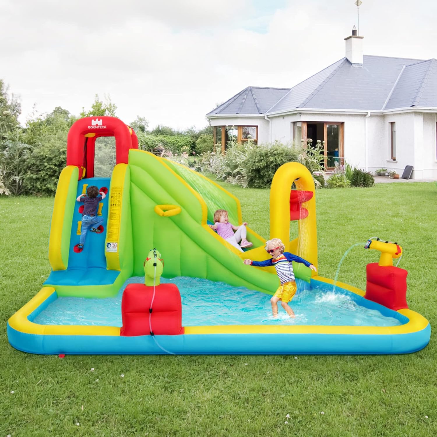 เมกะสวนน้ำเป่าลมสำหรับเด็ก - ส - Kids Outdoor Climbing บทวิจารณ์และราคา