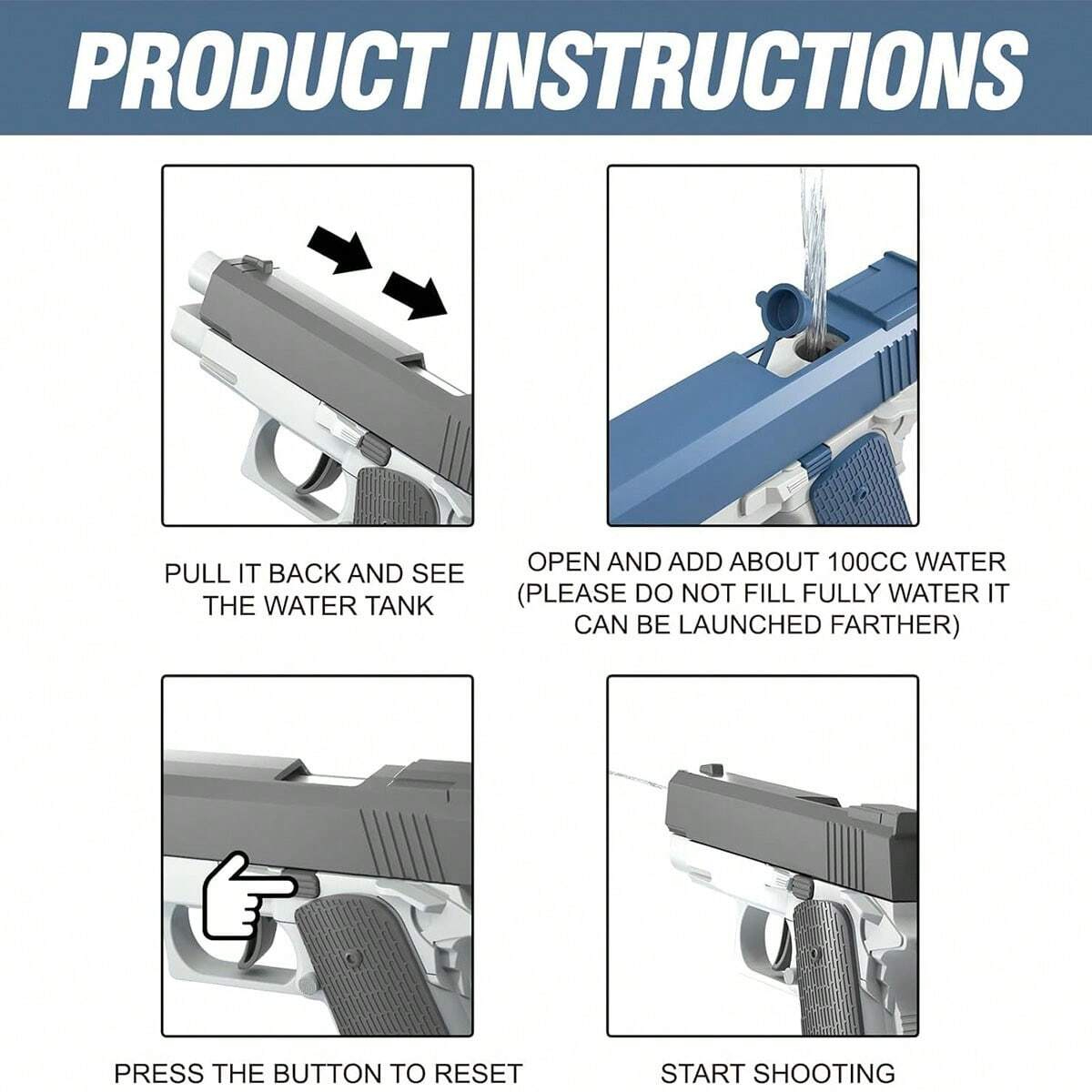 ปืนฉีดน้ำ ของเล่นปืนฉีดน้ำสำหร - Water Gun Soaker บทวิจารณ์และราคา