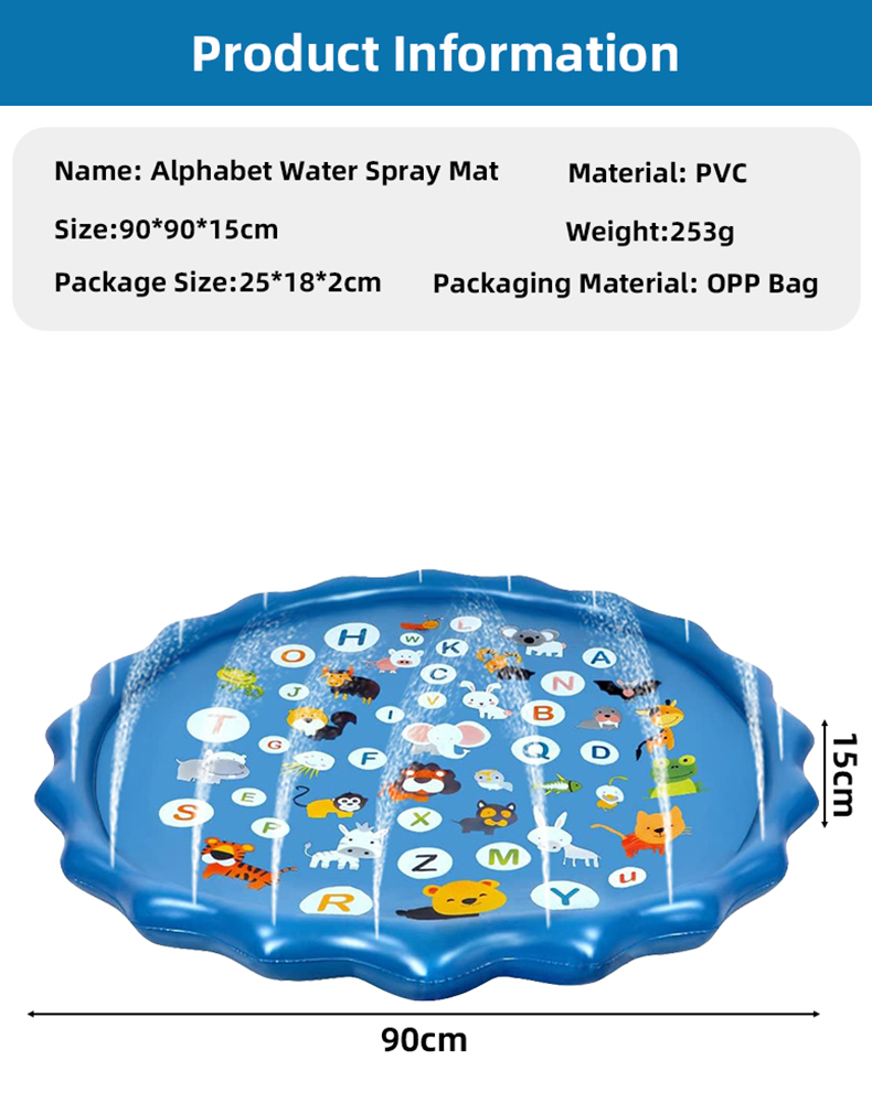 แผ่นรองพ่นน้ำเป่าลมรูปตัวอักษร - Kids Outdoor Water Sprinkler บทวิจารณ์และราคา