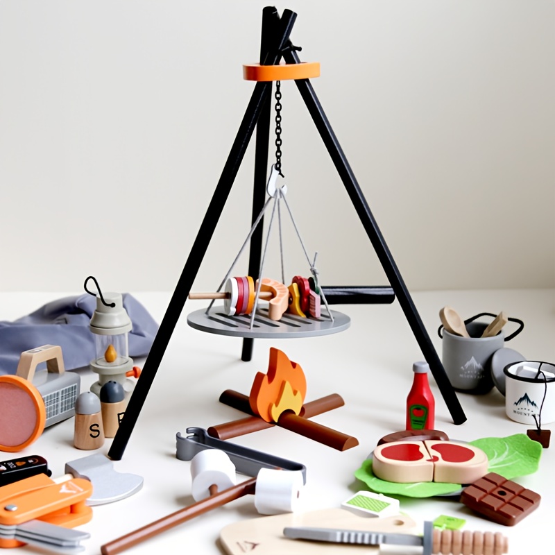 ชุดของเล่นแคมป์ปิ้งไม้สำหรับเด - Kids Outdoor Grill Set บทวิจารณ์และราคา