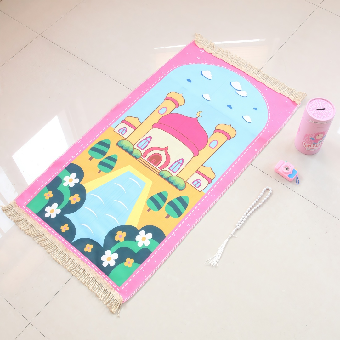 พรมละหมาดเด็กพิมพ์ลายกำมะหยี่, - Kids Outdoor Floor Cushions บทวิจารณ์และราคา