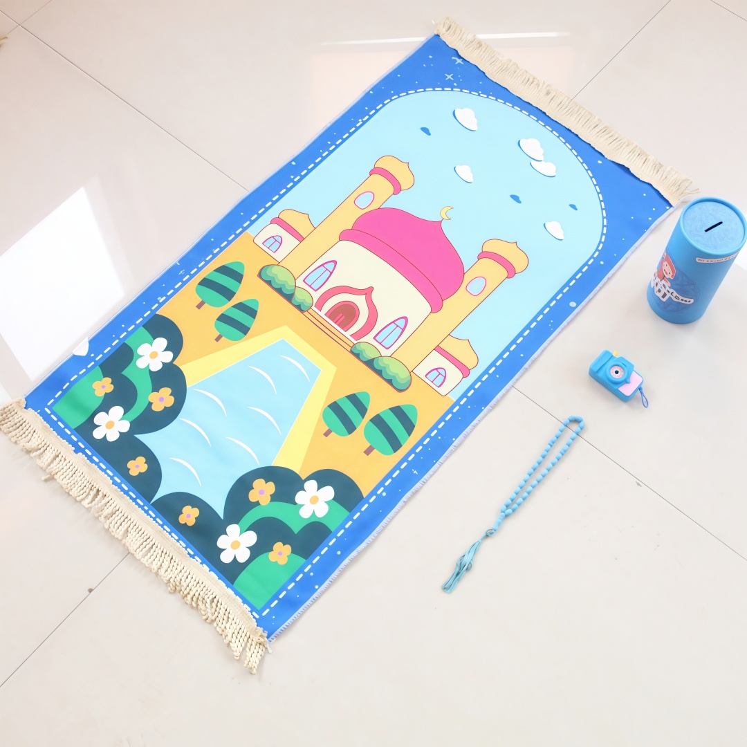 พรมละหมาดเด็กพิมพ์ลายกำมะหยี่, - Kids Outdoor Floor Cushions บทวิจารณ์และราคา