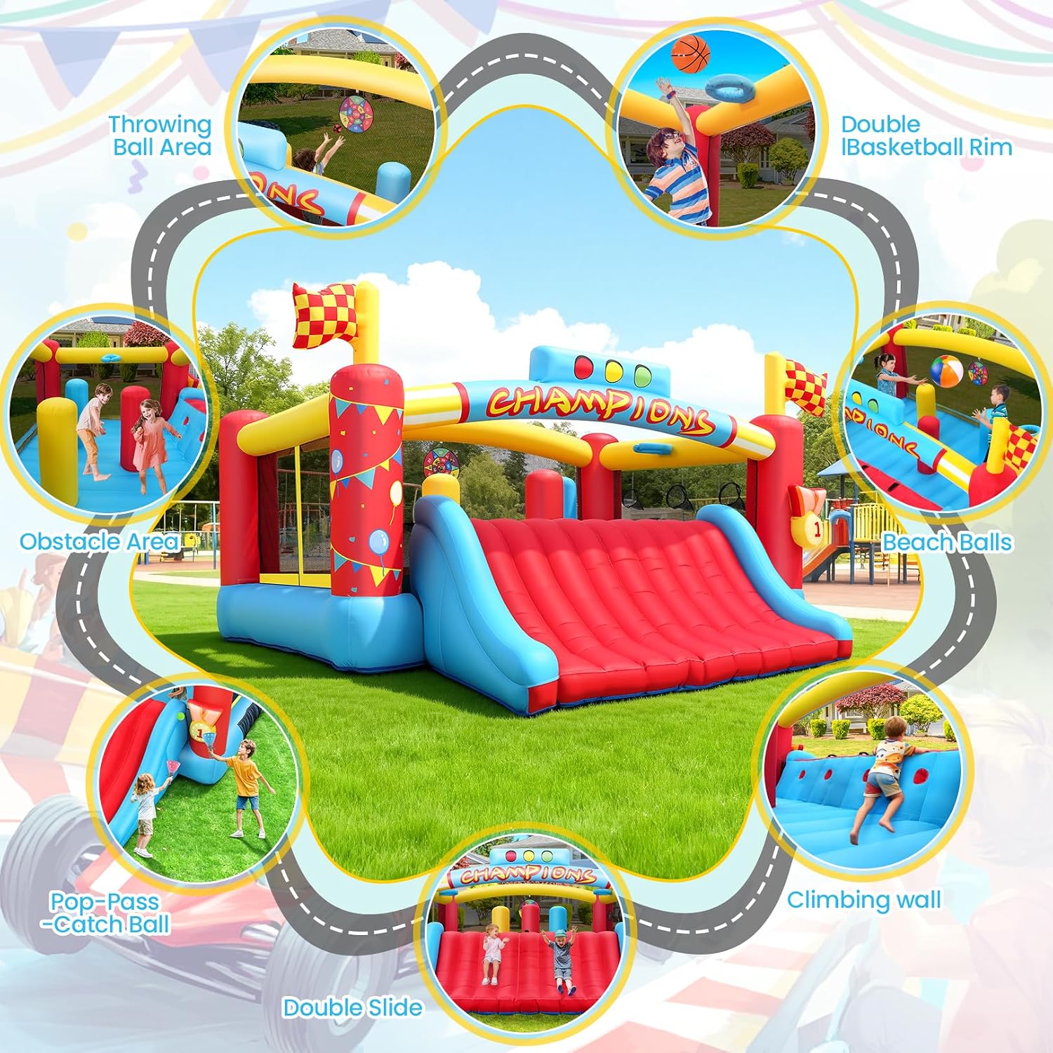 บ้านลมขนาดใหญ่สำหรับเด็กโต, บ้ - Outdoor Games For Kids บทวิจารณ์และราคา